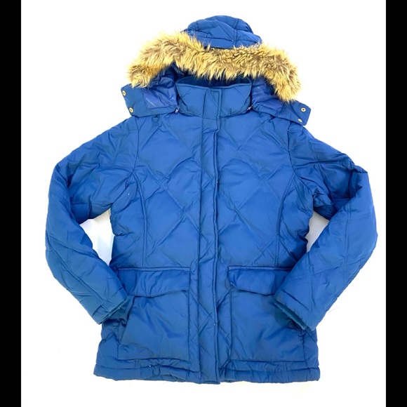Coats | Lands End Blue Goose Down Coat 
